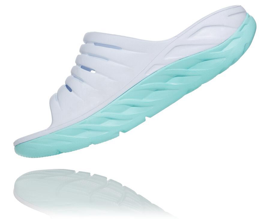 Hoka One One Terlik Kadın Beyaz/Mavi - Ora Recovery - WS2489051